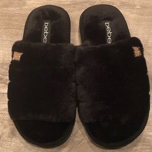 Bebe open toe slippers
